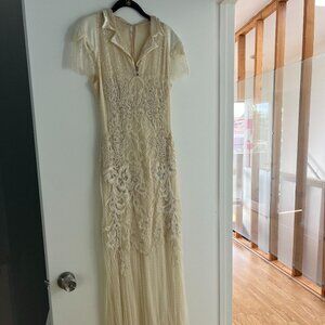 Cream/Ivory vintage beaded wedding dress
